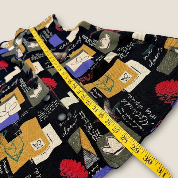 Supply & Demand Vintage Patchwork Button Up Knit Cardigan Vest Women Size L USA - Picture 12 of 13